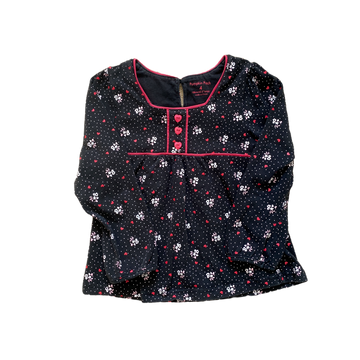 pumpkin patch black flower top - Size 4