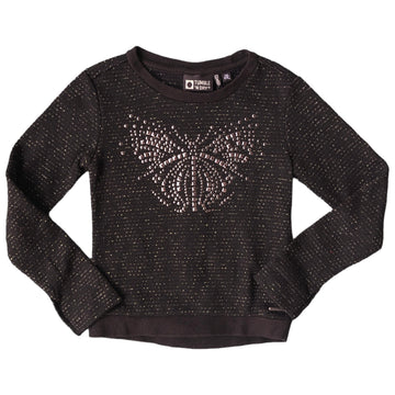 Tumble 'N Dry Black butterfly stud top - Size 4-5