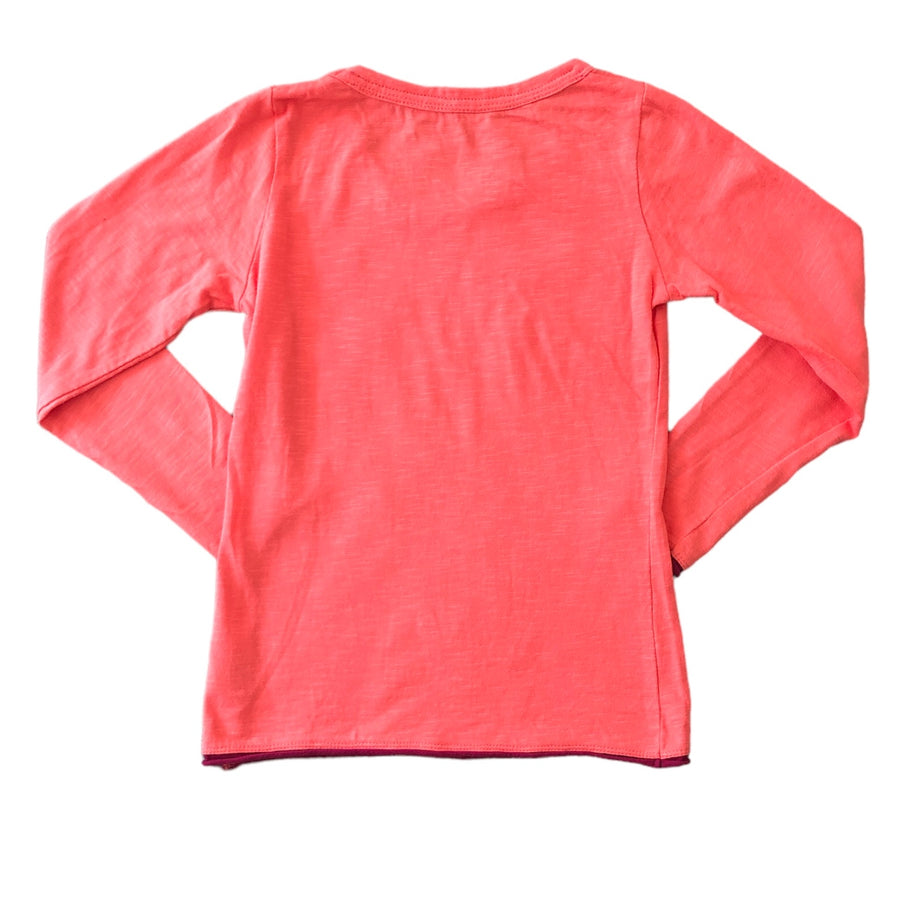 Pumpkin Patch Salmon top with girl - Size 6