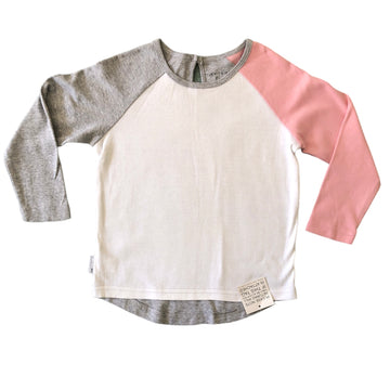 Tiny Tribe White/grey/pink top NWT - Size 6