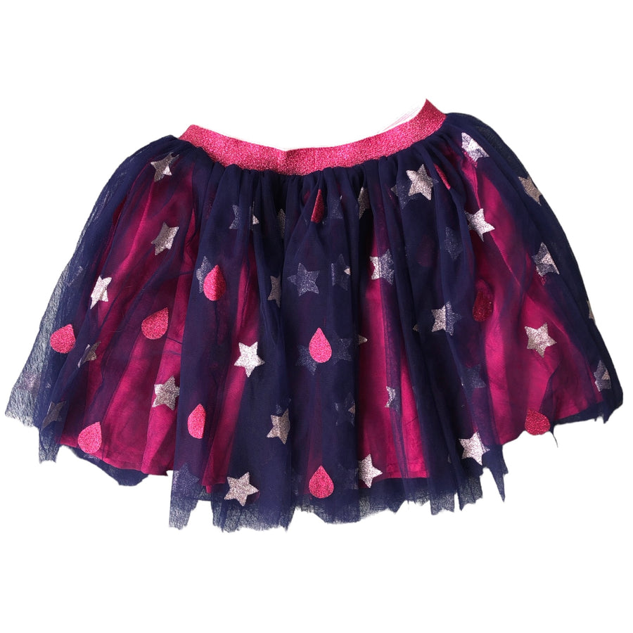 Pumpkin Patch Hot pink & navy tulle skirt - Size 7
