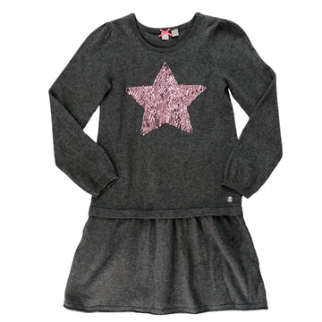 Esprit Dress with pink sequin star - Size 6-7