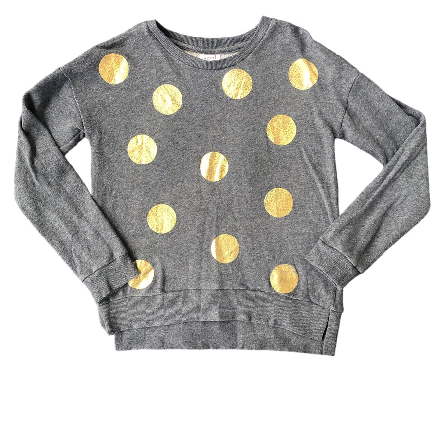 Seed Grey Jumper with gold embossed circles - Size 9