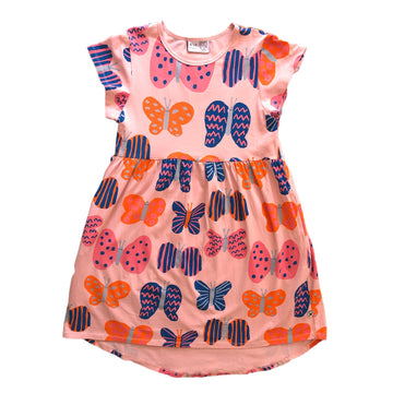 Minti Salmon Butterfly print dress - Size 12