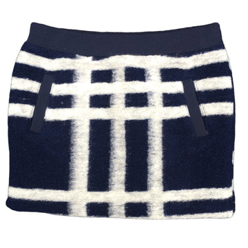 Pumpkin Patch Navy & white felted skirt - Size 8