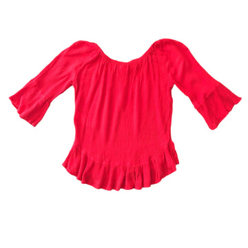 Pumpkin Patch Red off the shoulder top - Size 8