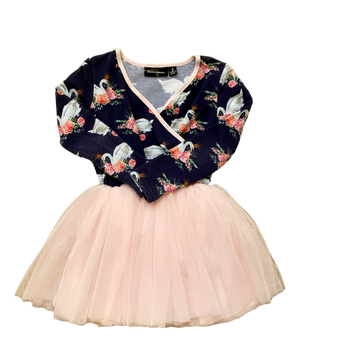 rock your kid blue swan pink tulle dress - Size 3