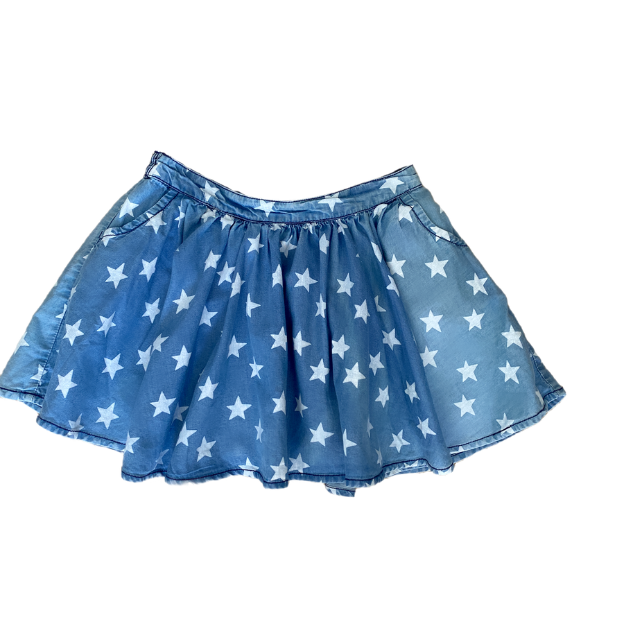 indigo blue skirt with stars lined - Size 4-5