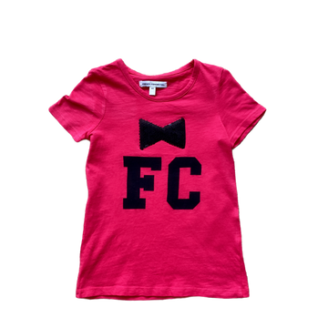 French Connection Hot pink bowtie tee - Size 3