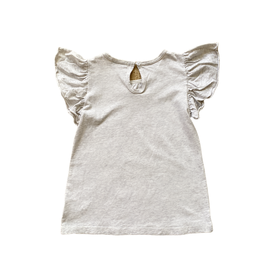 One by Ouch Flower tee - Size 4