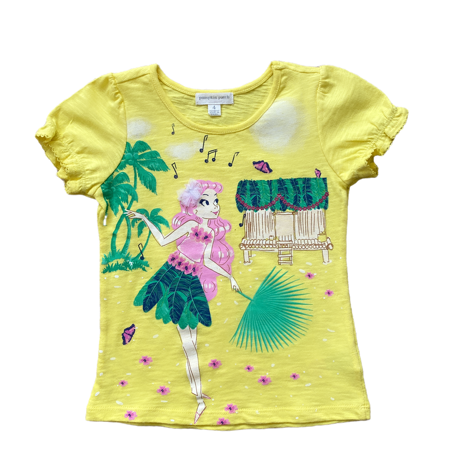 Pumpkin Patch Hawaiian tee - Size 4