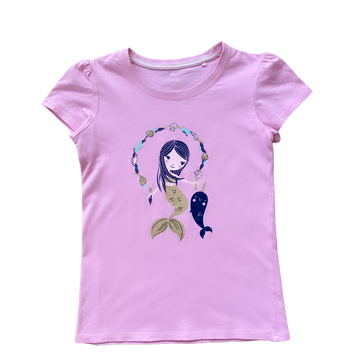 Happy Pink mermaid tee - Size 8