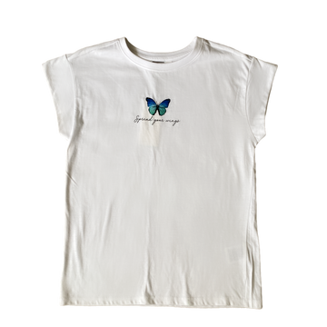 Tilii White Butterfly tee NWT - Size 12