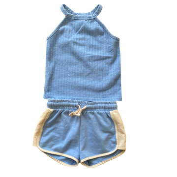 Cotton On Kids Blue Top and Short Set size 3