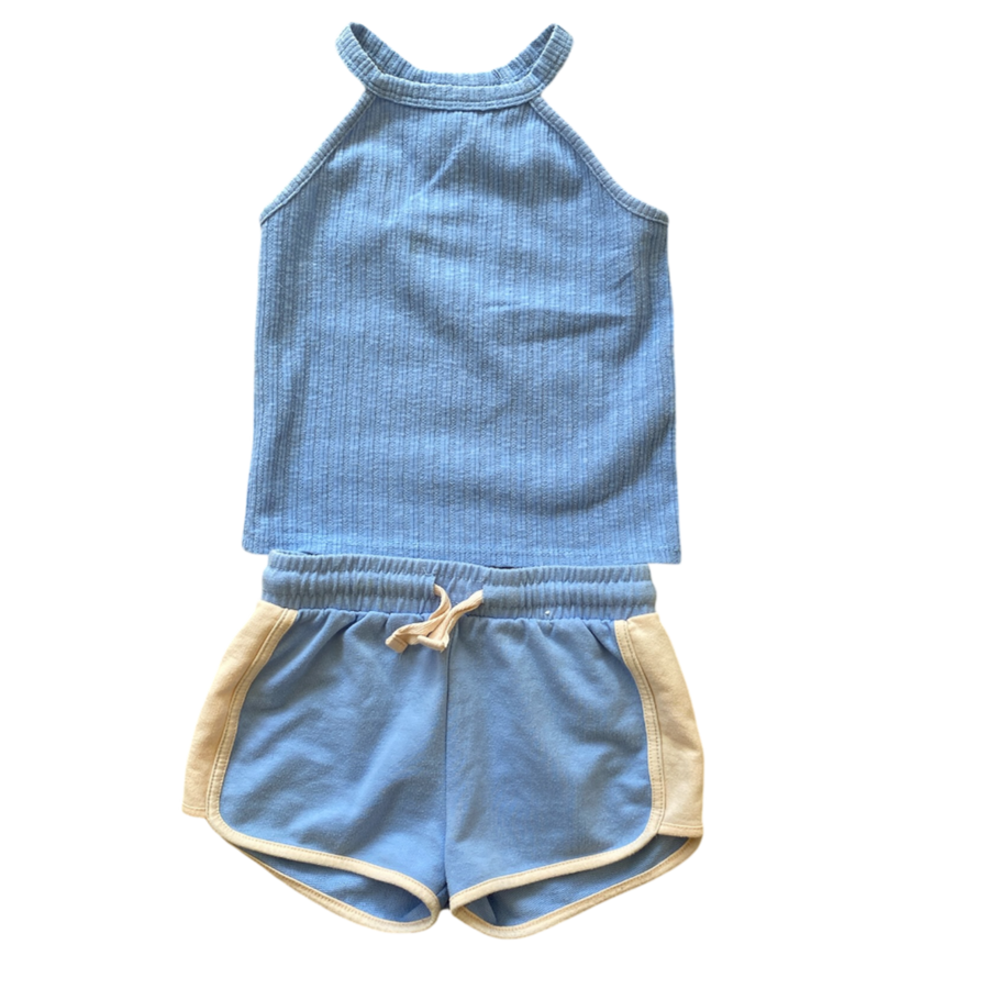 Cotton On Kids Blue Top and Short Set size 3