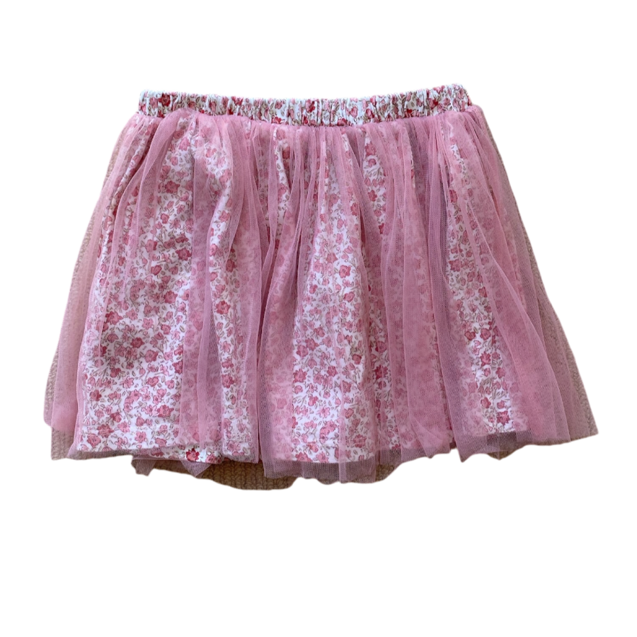 Cotton On Kids Floral Skirt with Net size 3-4