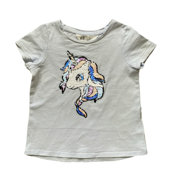 H&M Unicorn Sequins T-shirt Size 4