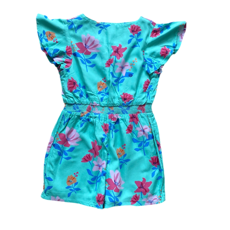 John Lewis Green Floral Playsuit Size 5