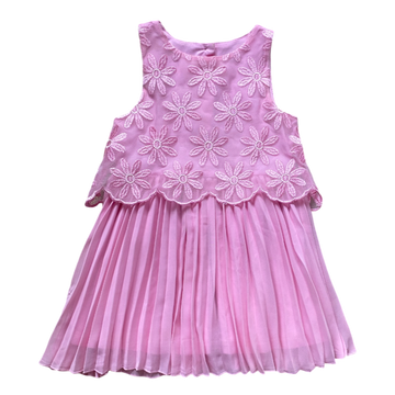 origami Pink Pleated Dress Size 3