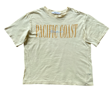 H&M Yellow T-shirt Pacific Coast Motif Size 9-10