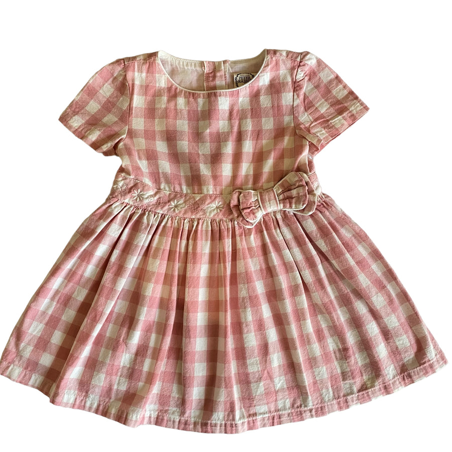 Jack and Milly pink and white dress - Size 4