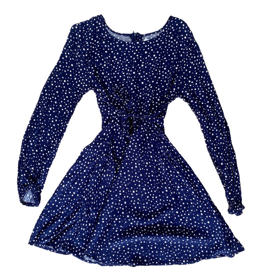 Seed Teen Longsleeve Dress Star Pattern Size 12